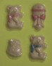 4170 Baby Bootie Rattle Bear Chocolate Candy Mold